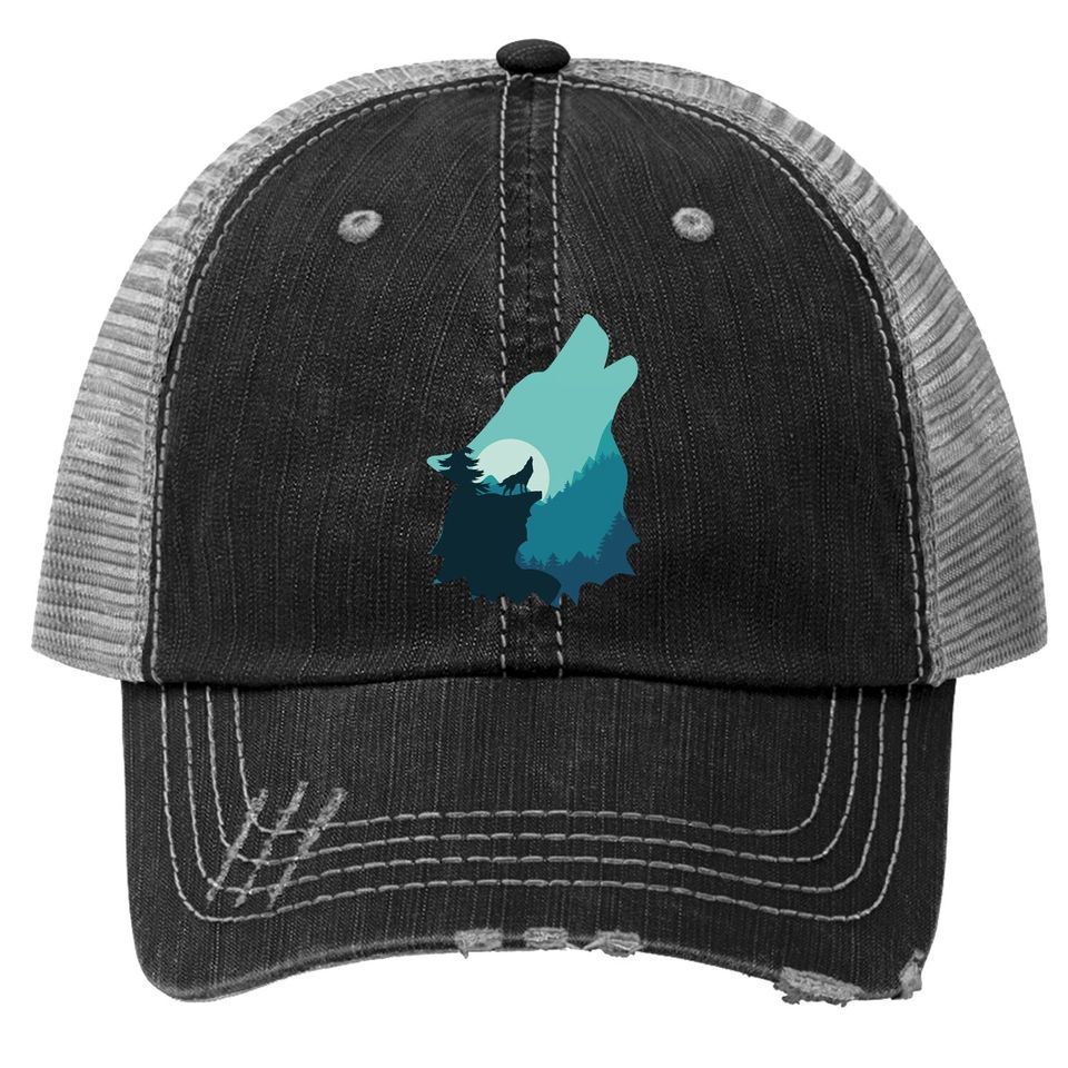 Wolf Arctic Wildlife Tarot Trucker Hat