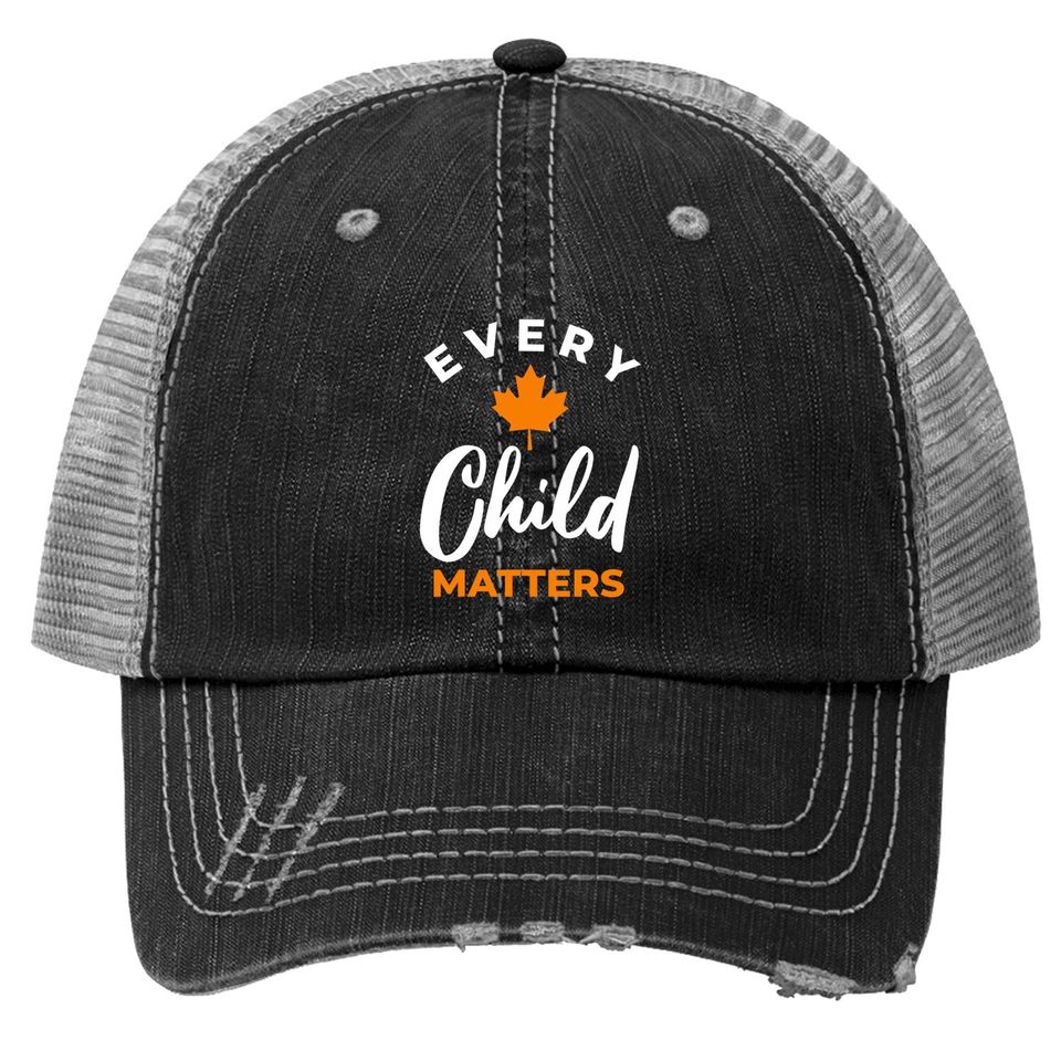 Orange Trucker Hat Day Canada Marple Leaf Every Child Matters Trucker Hat