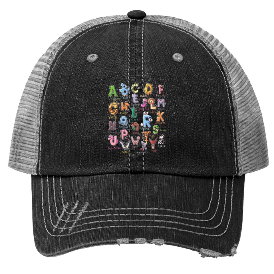 Alphabet Learning Trucker Hat The World's Animal Species Trucker Hat