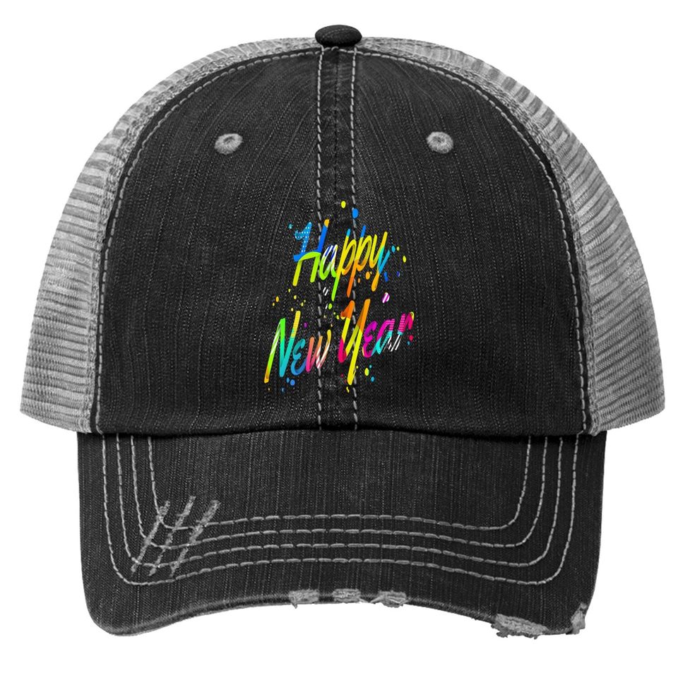 Happy New Year Trucker Hat 2022 New Years Eve Trucker Hat
