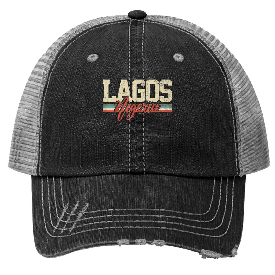 Lagos Nigeria Travel Souvenir Retro Trucker Hat