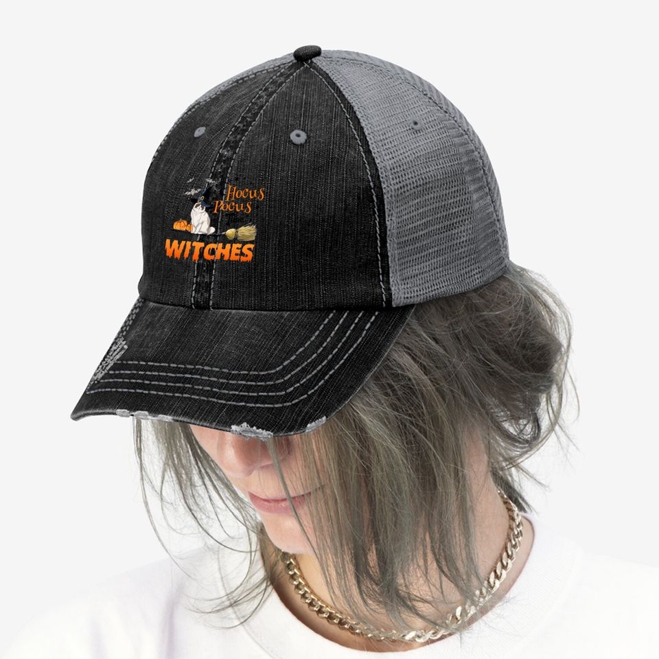Hocus Pocus Time Wiches Cat Classic Trucker Hat