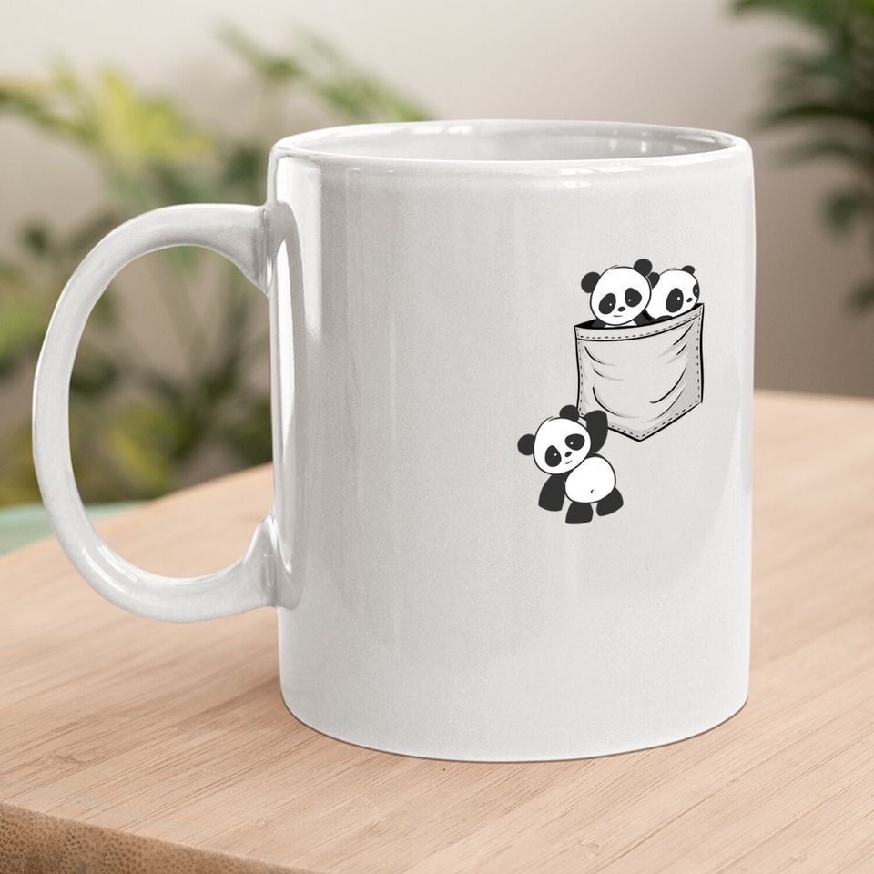 For Panda Lovers Cute Kawaii Baby Pandas In Pocket Coffee Mug