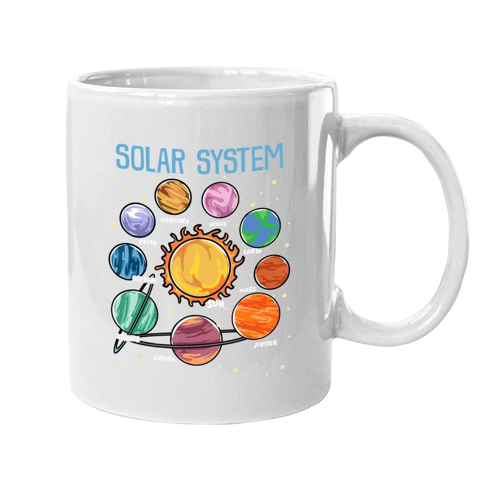 Solar System Planets Science Space Boys Girls Stem Coffee Mug