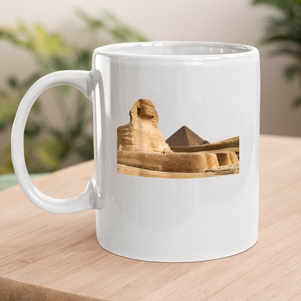 Great Sphinx Of Giza And The Egyptian Pramids Coffee Mug
