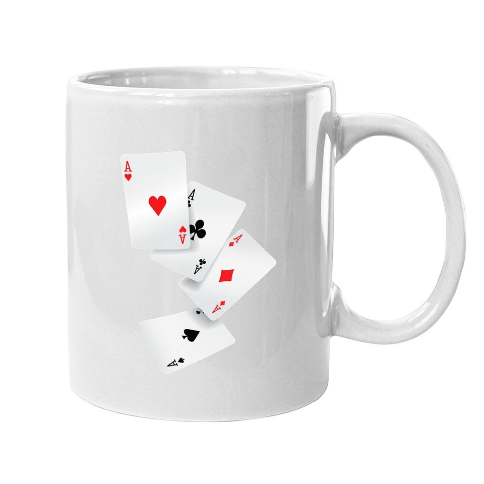 Four Aces Poker Pro Lucky Player Winner Costume Hand Gifts Coffee Mug