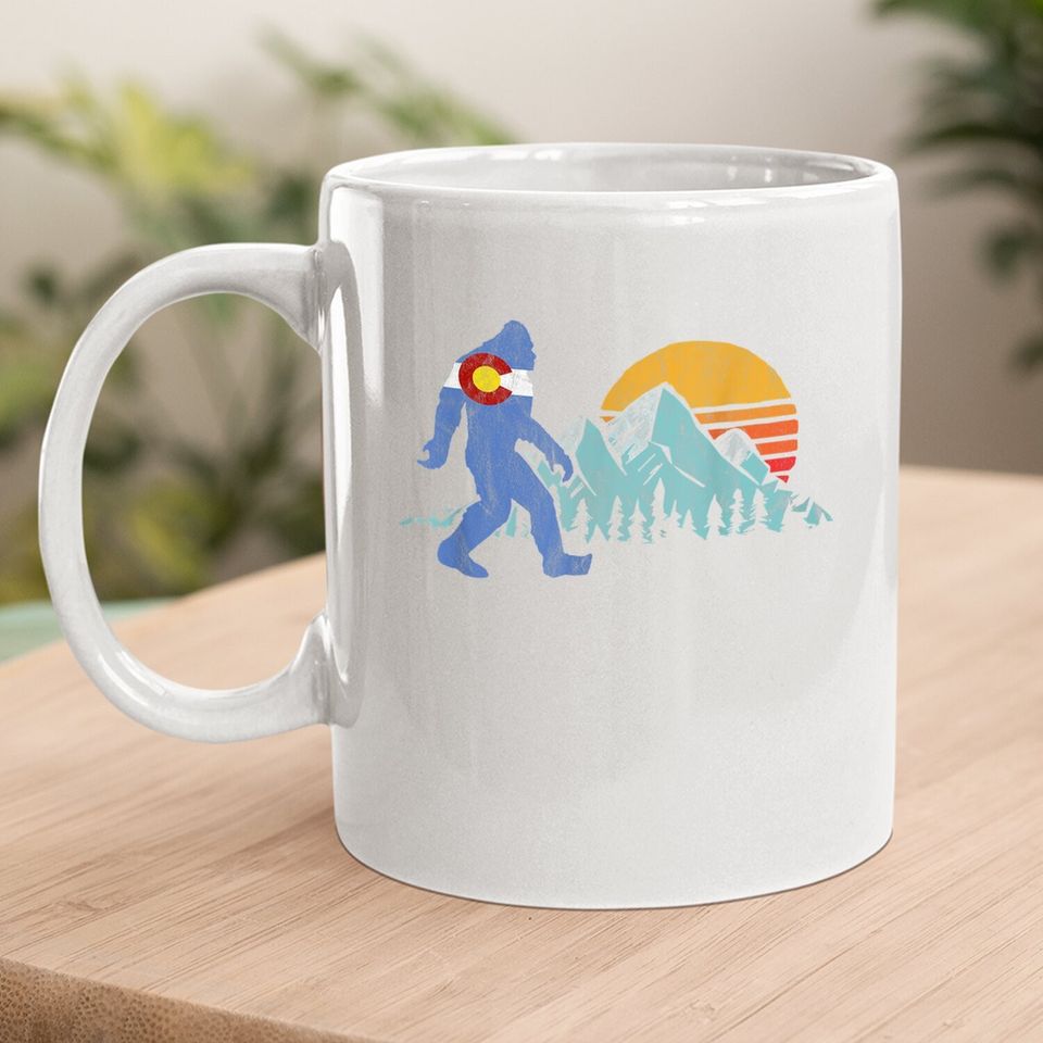 Bigfoot Sun & Mountain State Flag Of Colorado Coffee Mug