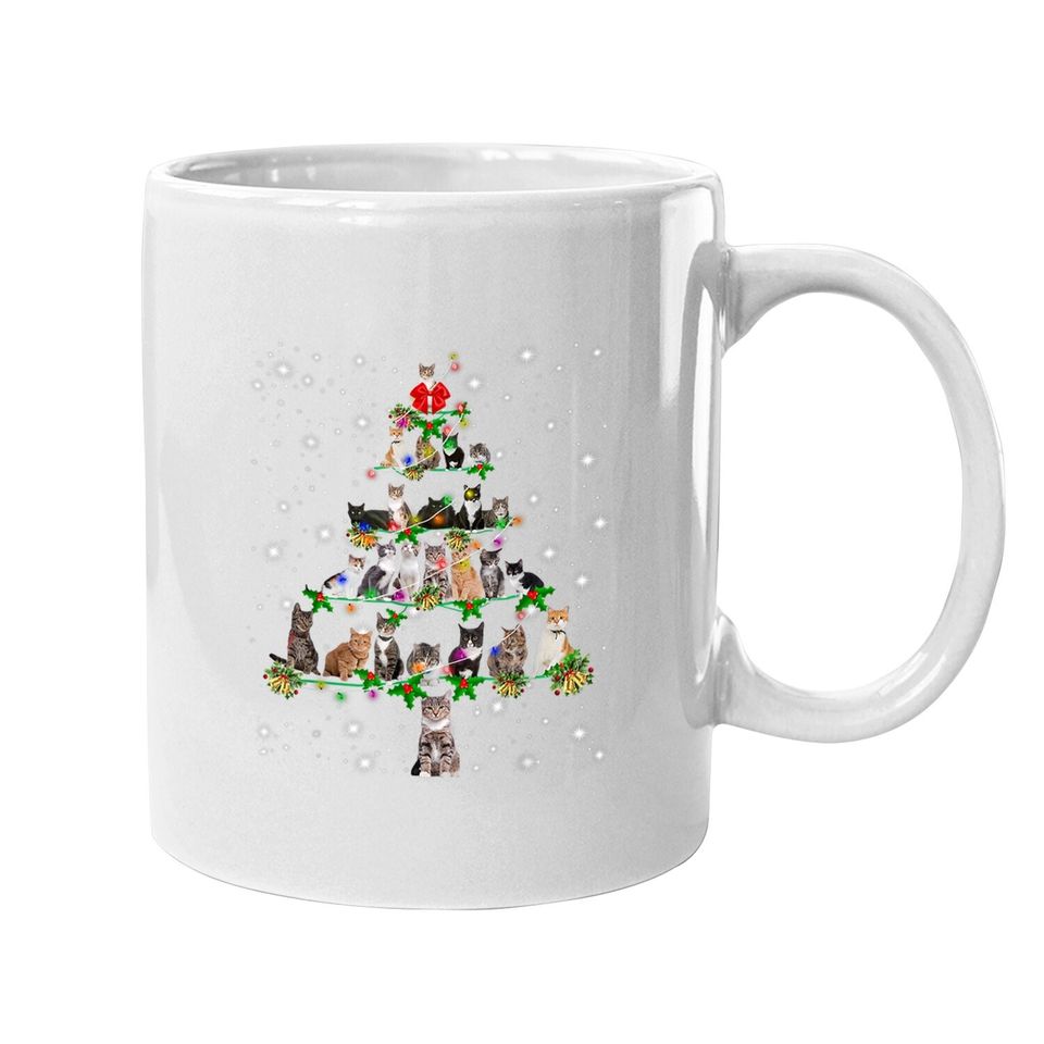 Funny Cats Christmas Tree Coffee Mug