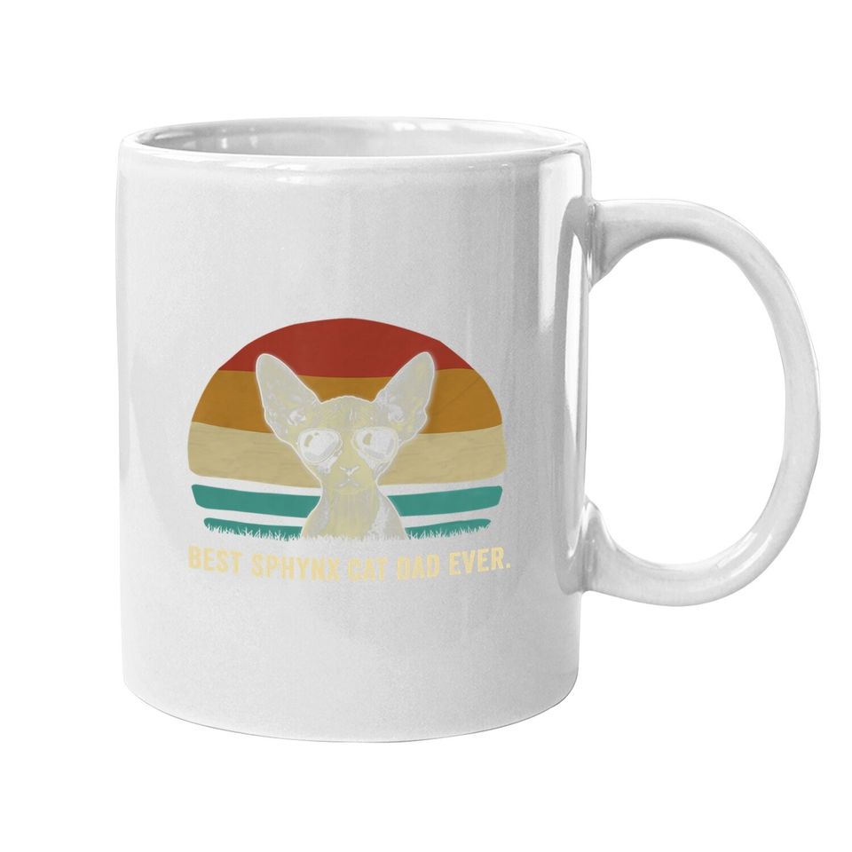 Vintage Best Sphynx Cat Dad Ever Coffee Mug