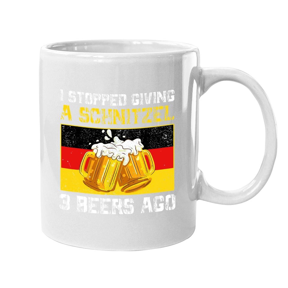 I Stopped Giving A Schnitzel 3 Beers Ago German Oktoberfest Coffee Mug