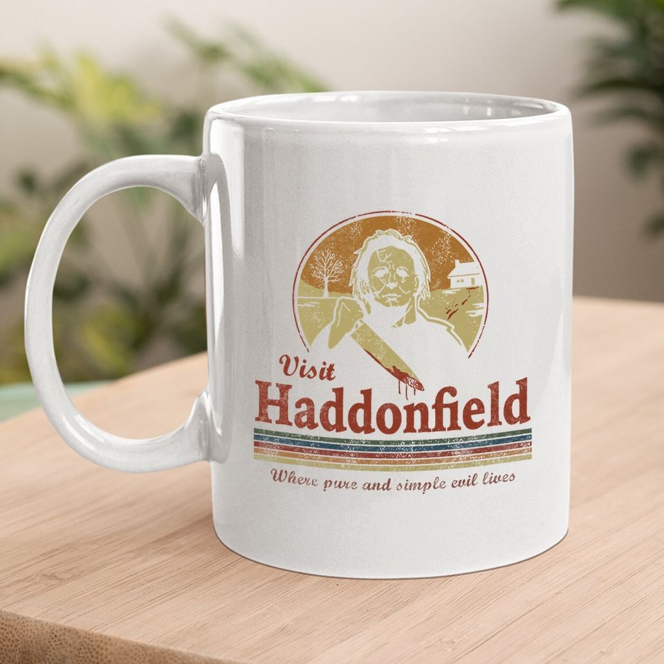 Visit Haddonfield New Halloween Michael Myers Vintage Classic Coffee Mug