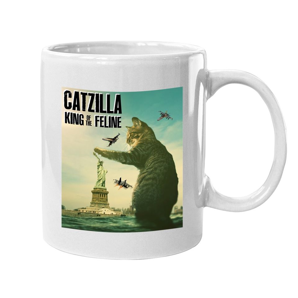 Catzilla King Of The Feline Movie Poster Gag Cat Coffee Mug