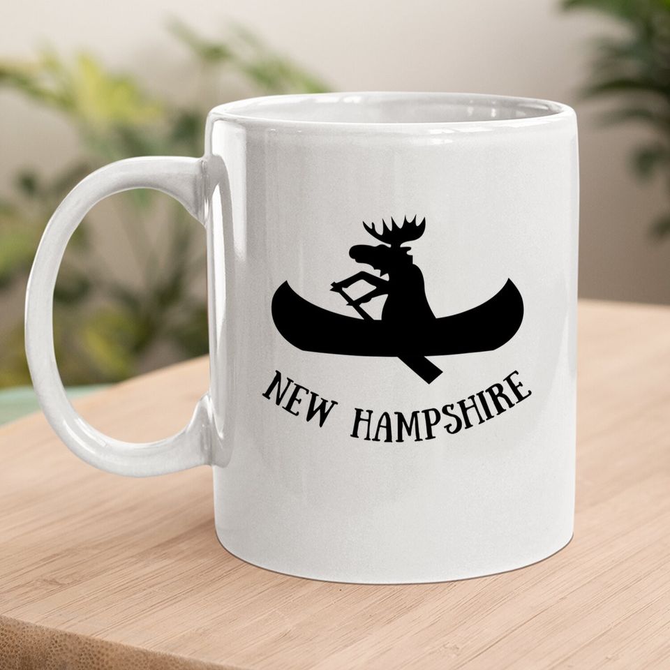 New Hampshire Moose Canoe Vacation Coffee Mug