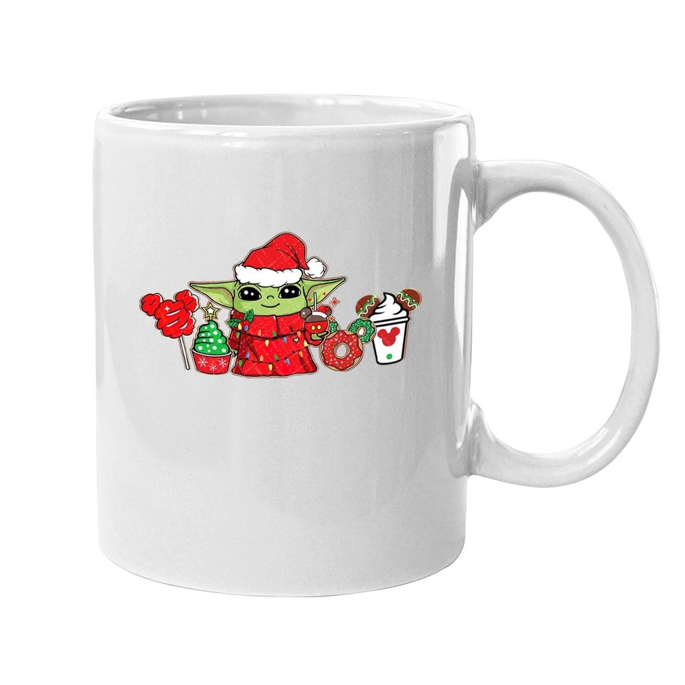 Baby Yoda Snacks Disney Christmas Coffee Mug