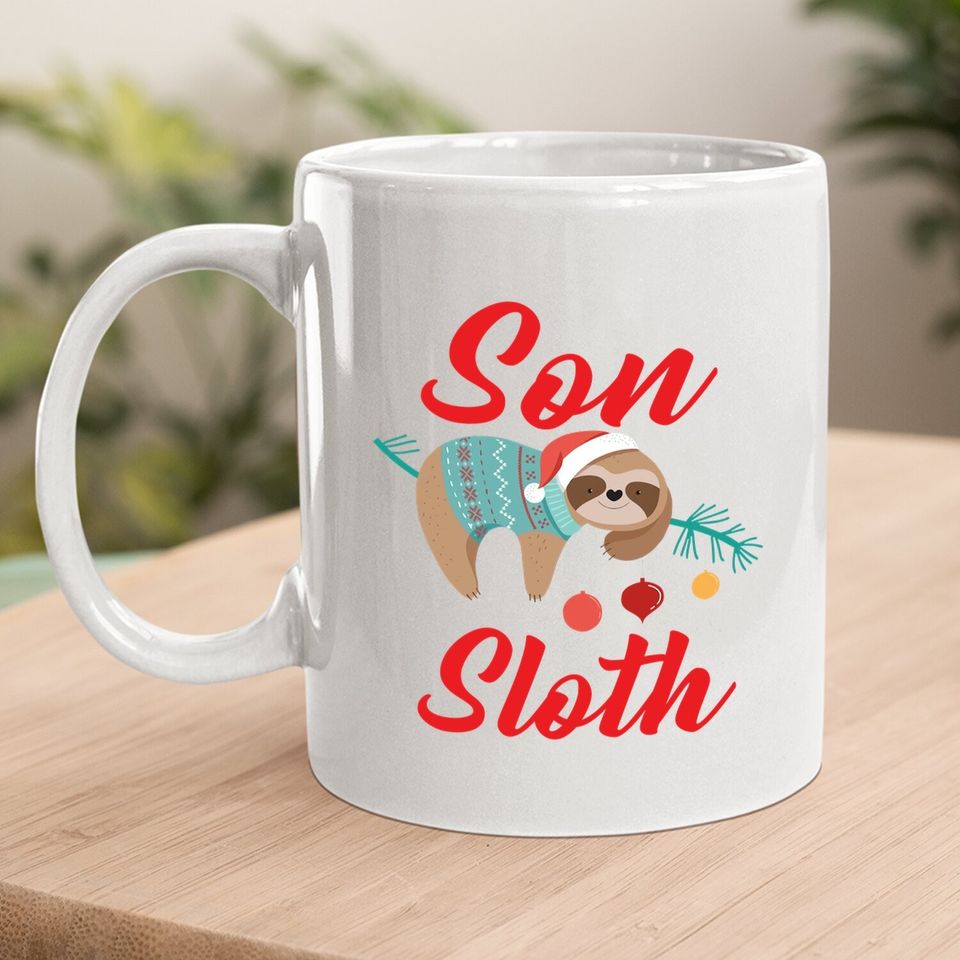 Sloth Christmas Family Matching Son Coffee Mug
