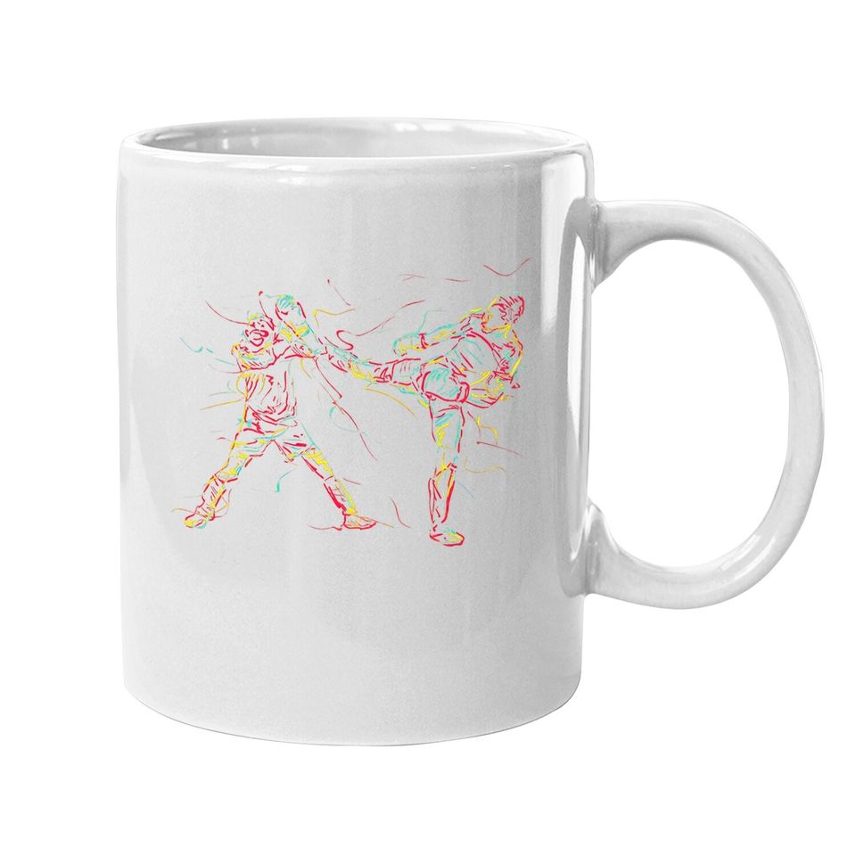Drawing Kick Boxing Coffee Mug