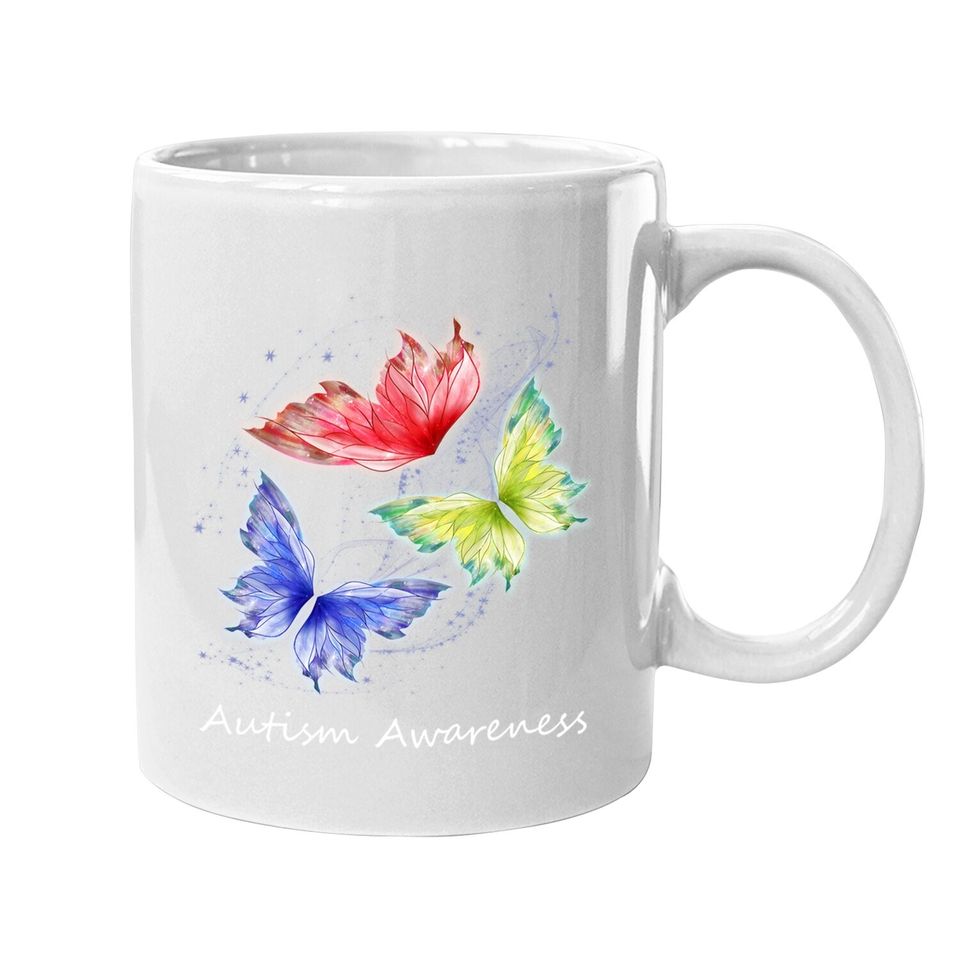 Autism Awareness Butterflies Without Puzzle Pieces Colorful Coffee.  mug