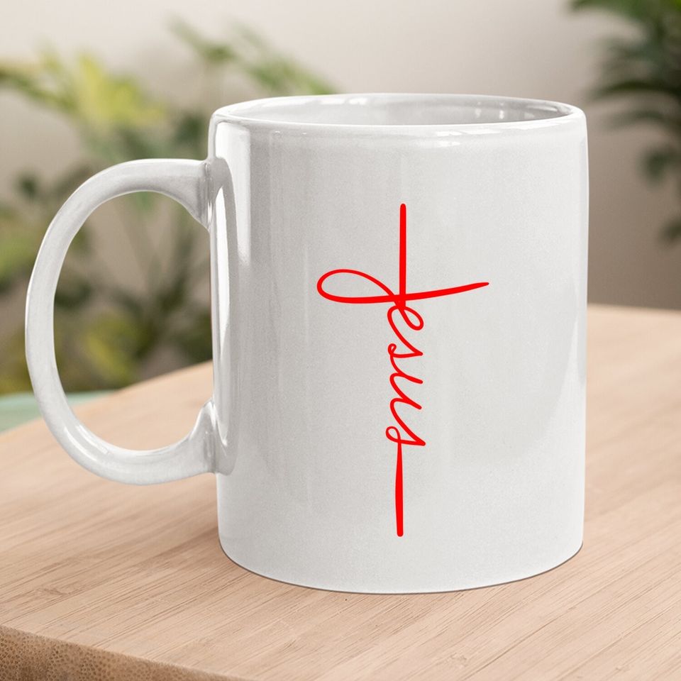 Cool Jesus Cross Gift For Funny Christian Faith Coffee.  mug