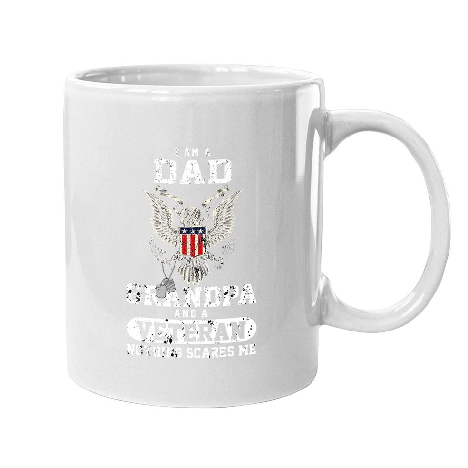 I Am A Dad Grandpa And A Veteran Coffee.  mug Gift