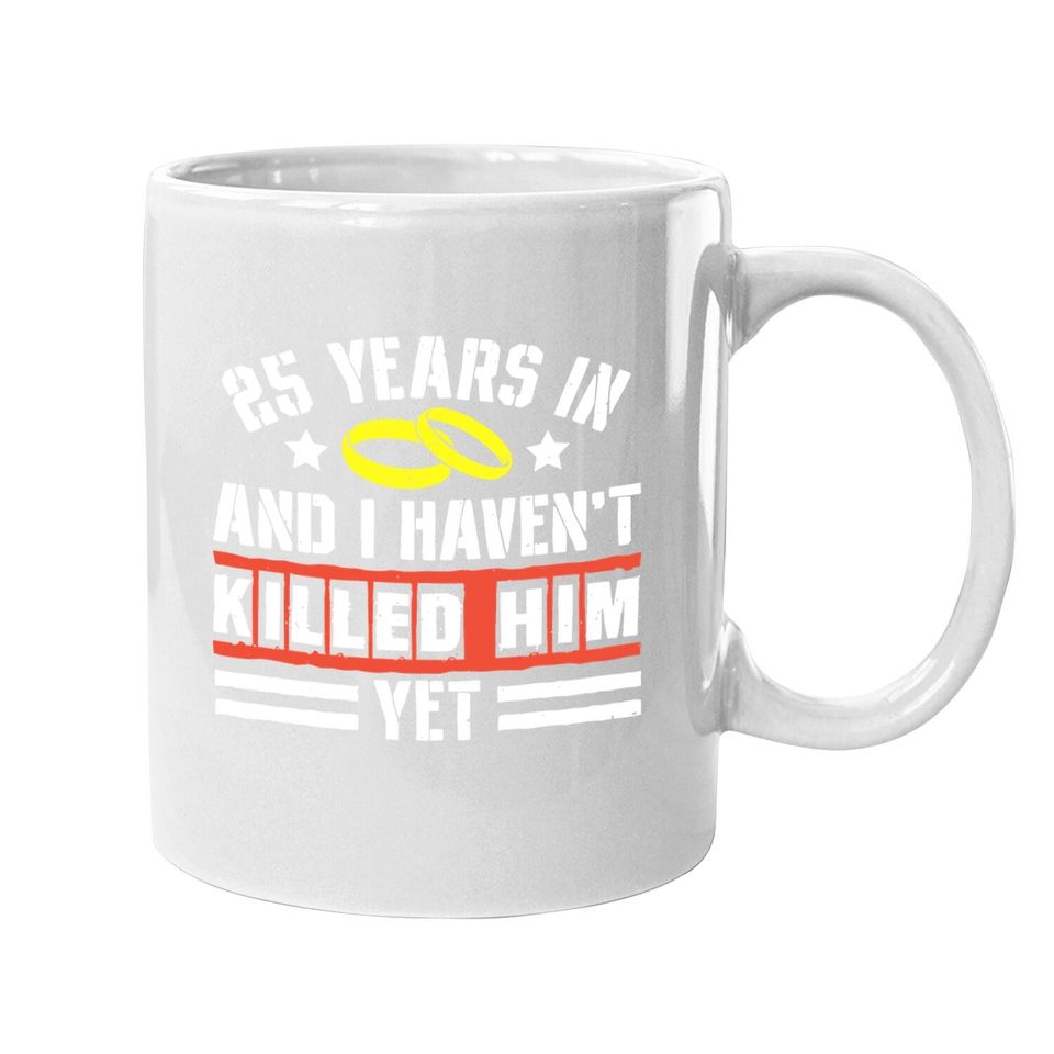 25th Wedding Anniversary Gift For Wife 25 Years Of Marriage Coffee.  mug