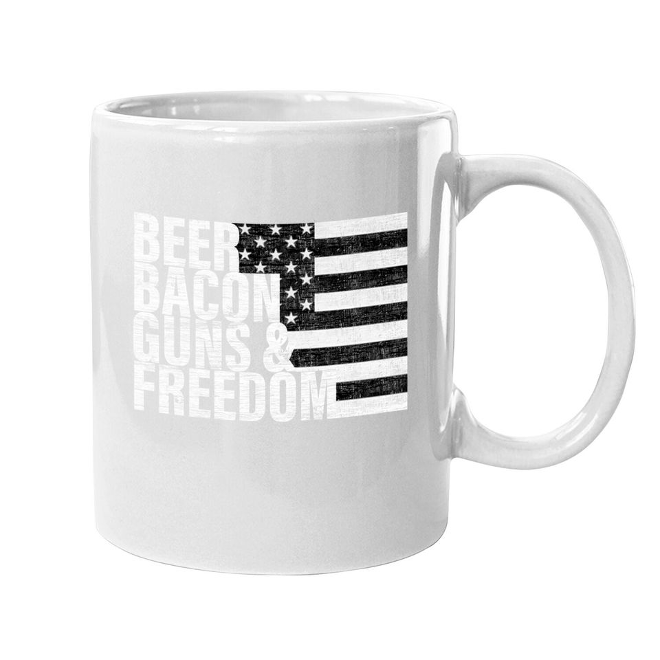 Cigars Bourbon Guns & Freedom Coffee Mug Flag Mug