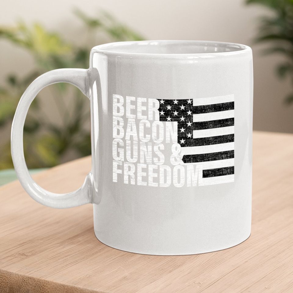 Cigars Bourbon Guns & Freedom Coffee Mug Flag Mug