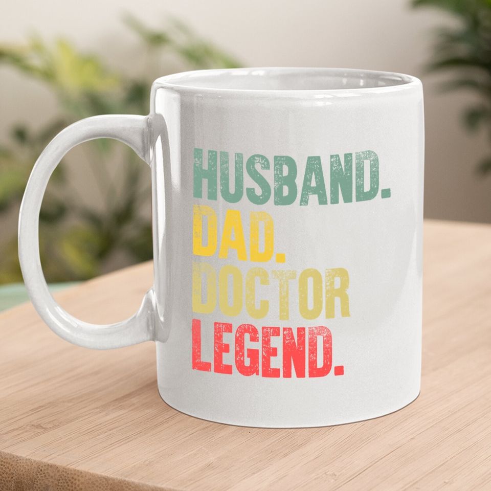 Funny Vintage Coffee Mug Husband Dad Doctor Legend Retro Coffee Mug