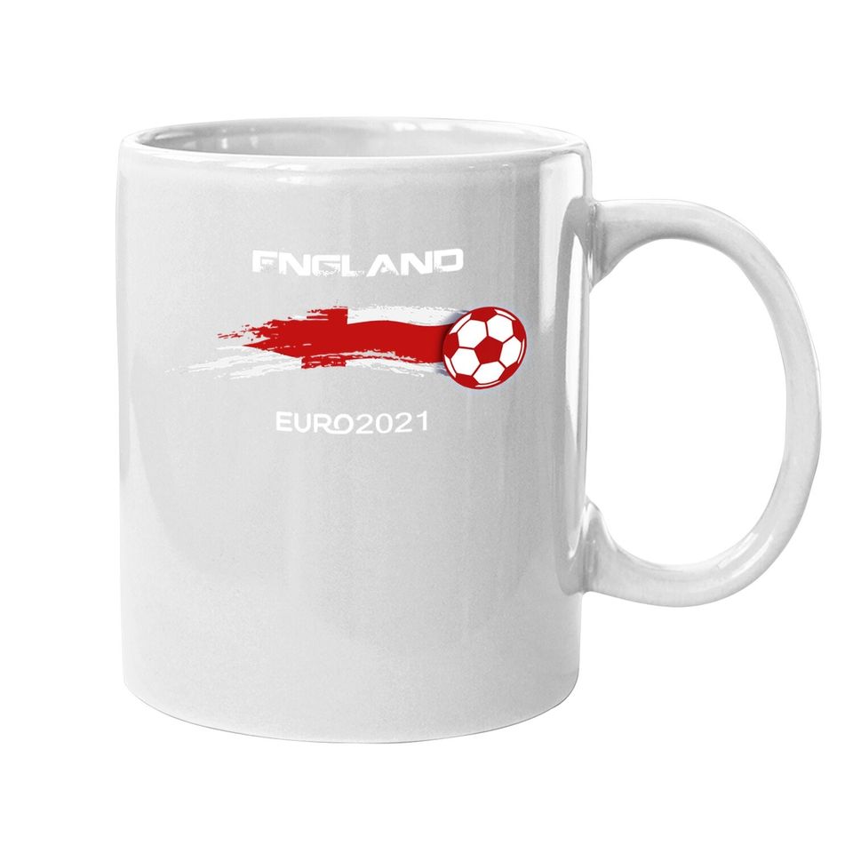 Euro 2021 England Flags Football Soccer Fan Coffee Mug