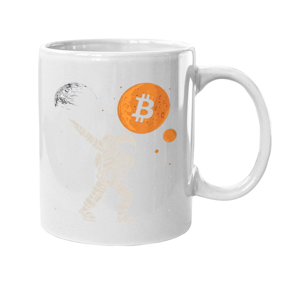 Bitcoin To The Moon Dabbing Astronaut Funny Hodl Btc Crypto Coffee Mug