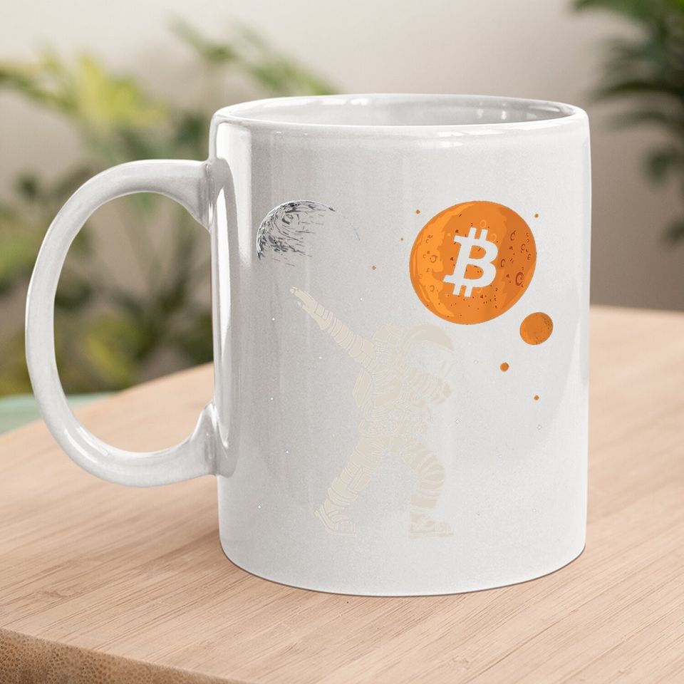 Bitcoin To The Moon Dabbing Astronaut Funny Hodl Btc Crypto Coffee Mug