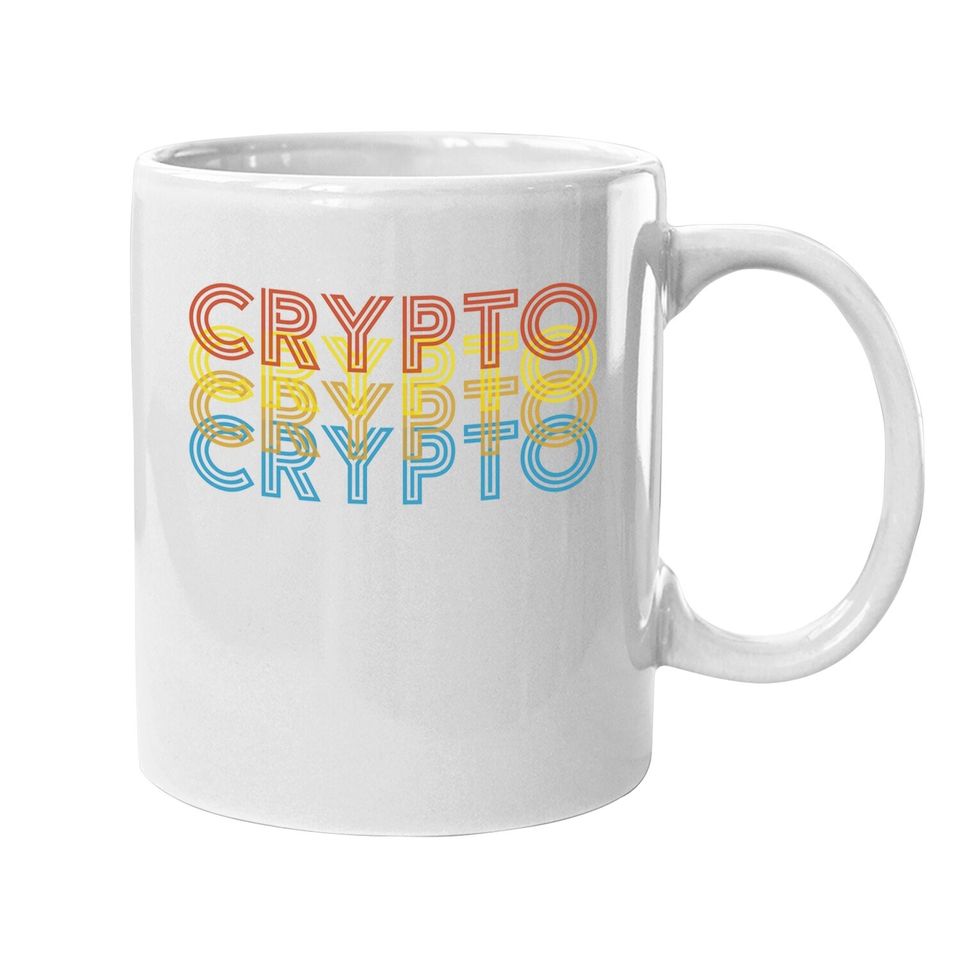 Vintage Cool Crypto Bitcoin Blockchain Retro Coffee Mug