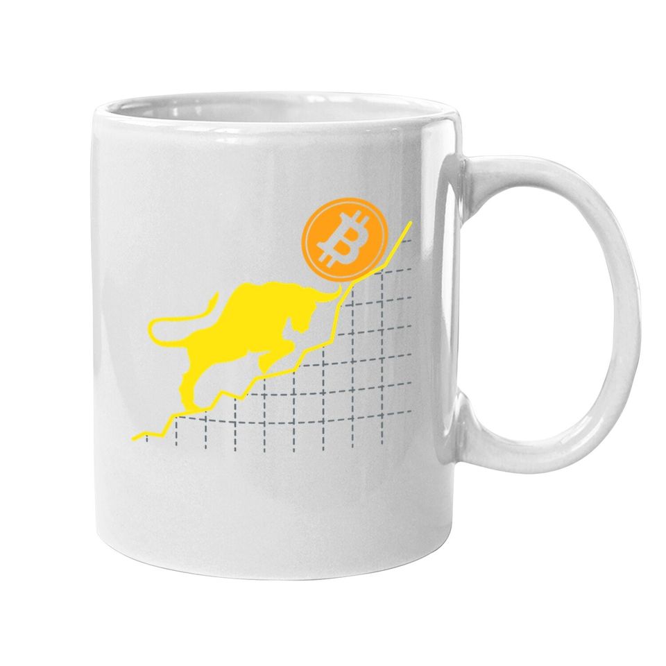 Bitcoin Trader Crypto Asset Trader Bull Trend Art Coffee Mug Coffee Mug