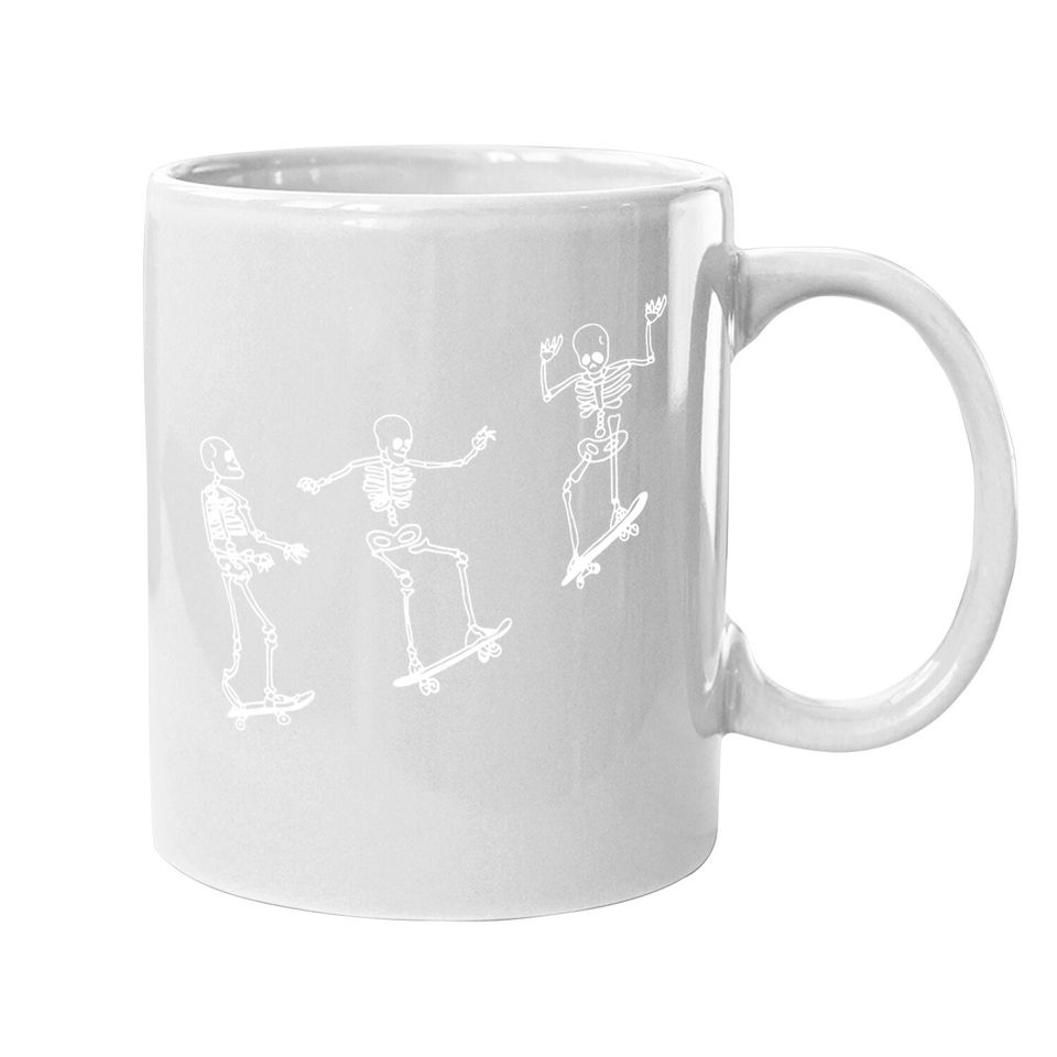 Funny Skeleton Skateboard Coffee Mug Coffee Mug