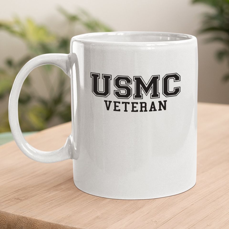 Usmc Veteran Athletic Logo Marines Short Sleeve Coffee Mug