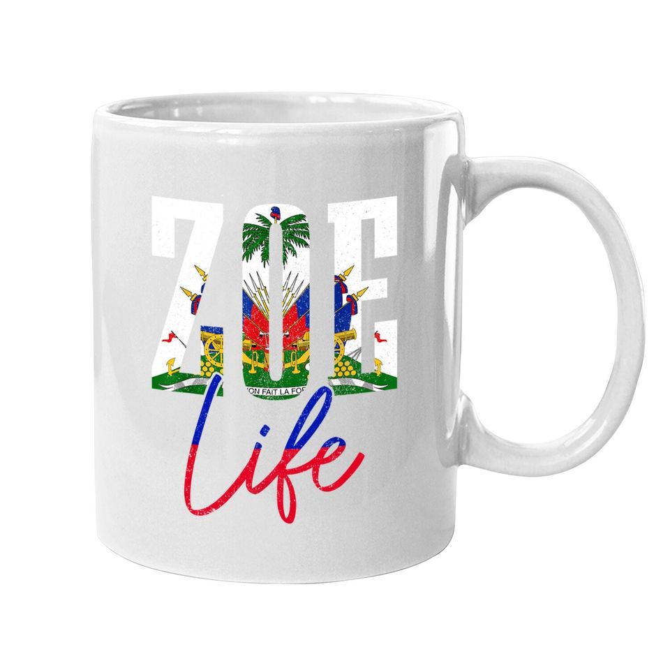 Haiti Flag Zoe Haitian Life Pride Coffee Mug