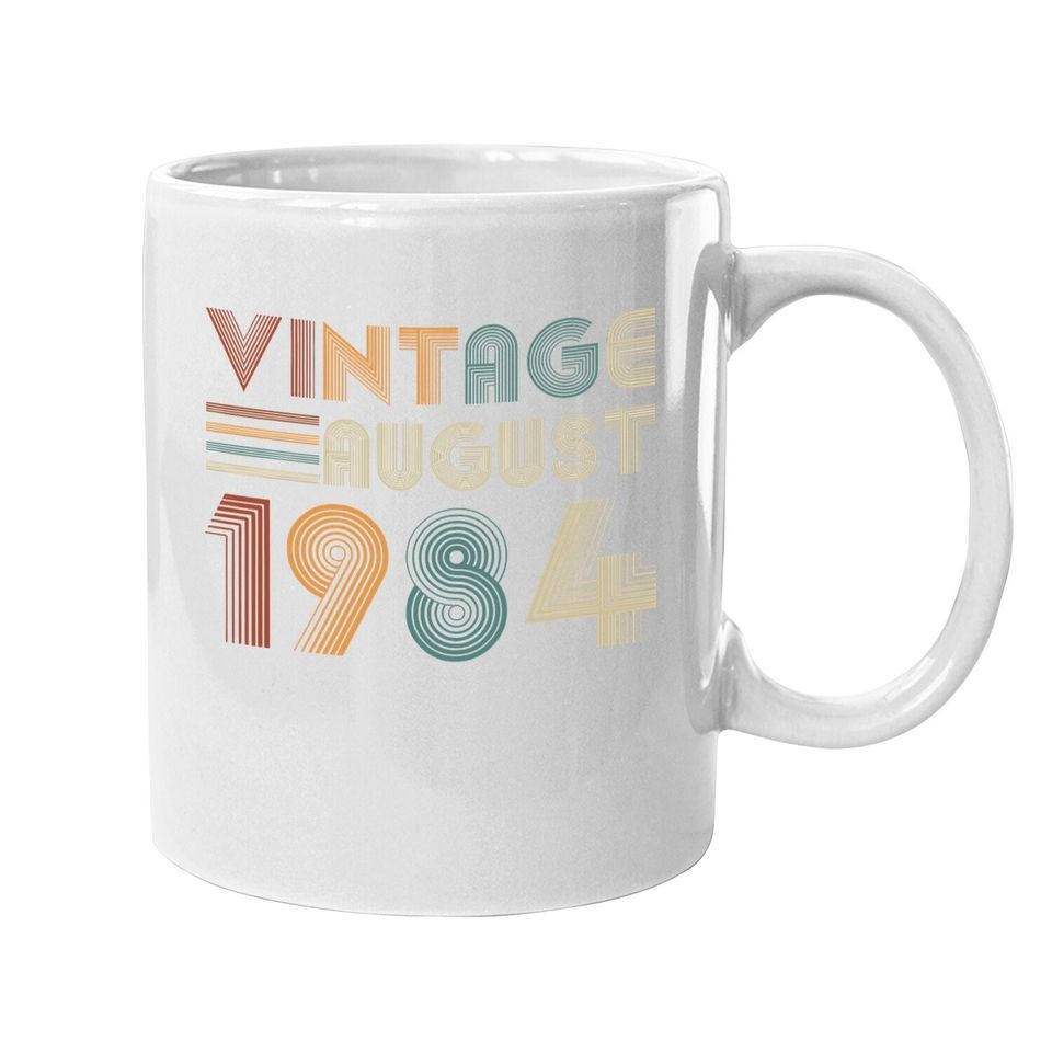 Retro Vintage August 1984 Coffee Mug 35th Birthday Coffee Mug