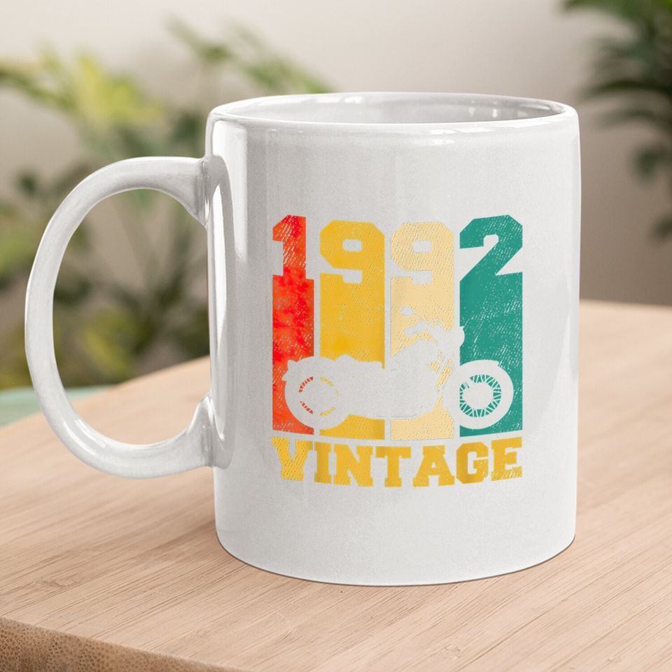 29 Years Old Gifts Vintage 1992 Motorcycle 29th Birthday Coffee Mug