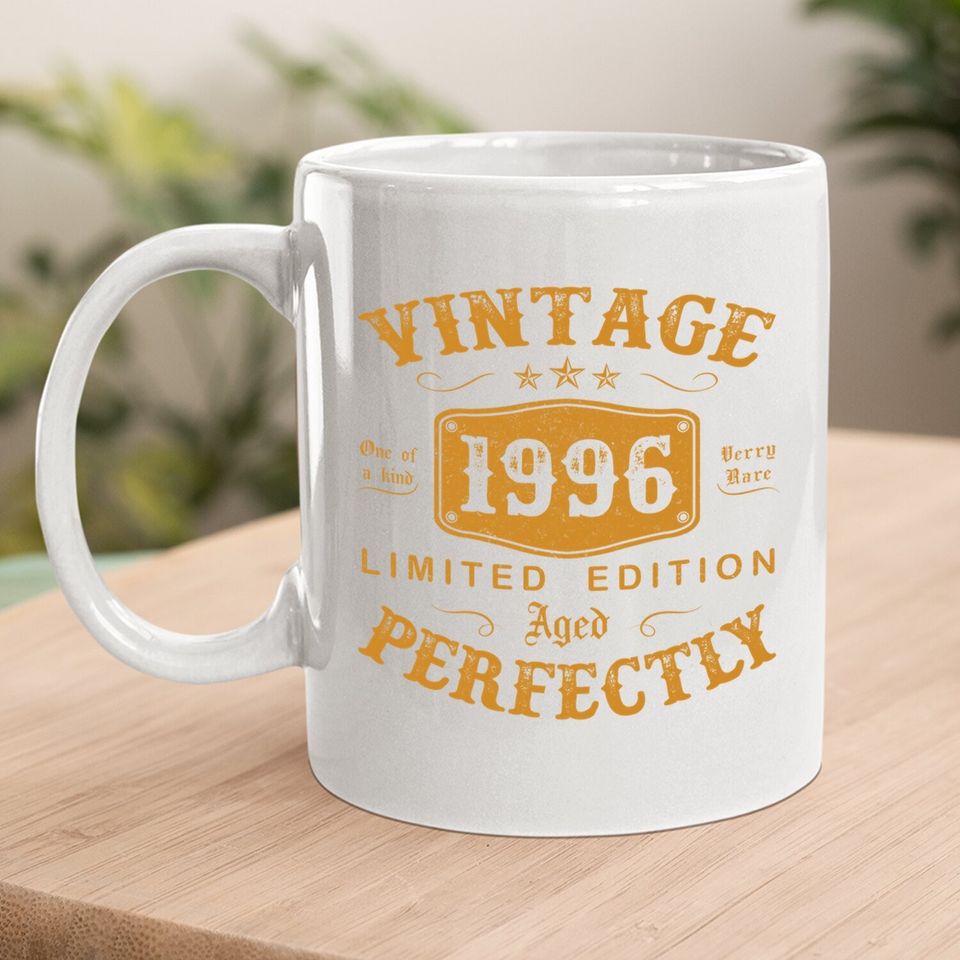 25 Year Old Birthday Gifts Vintage 1996 25th Birthday Coffee Mug