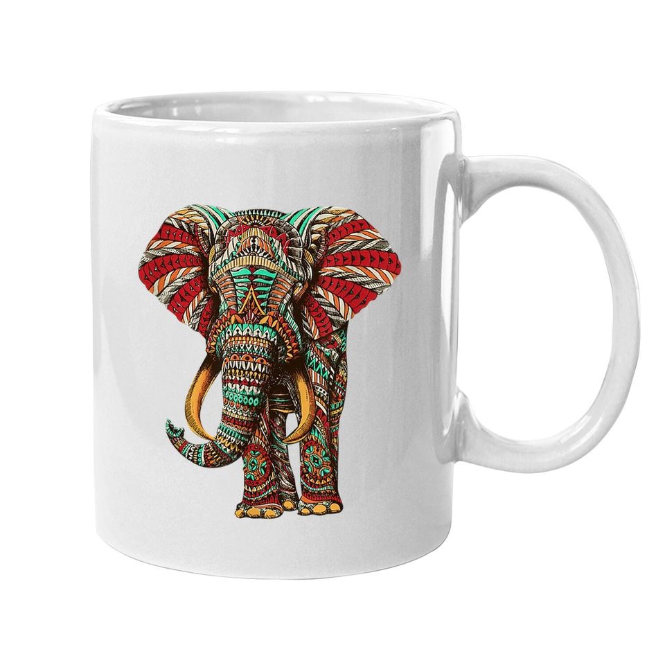 Henna Stylish Artistic Save The Elephants Coffee Mug