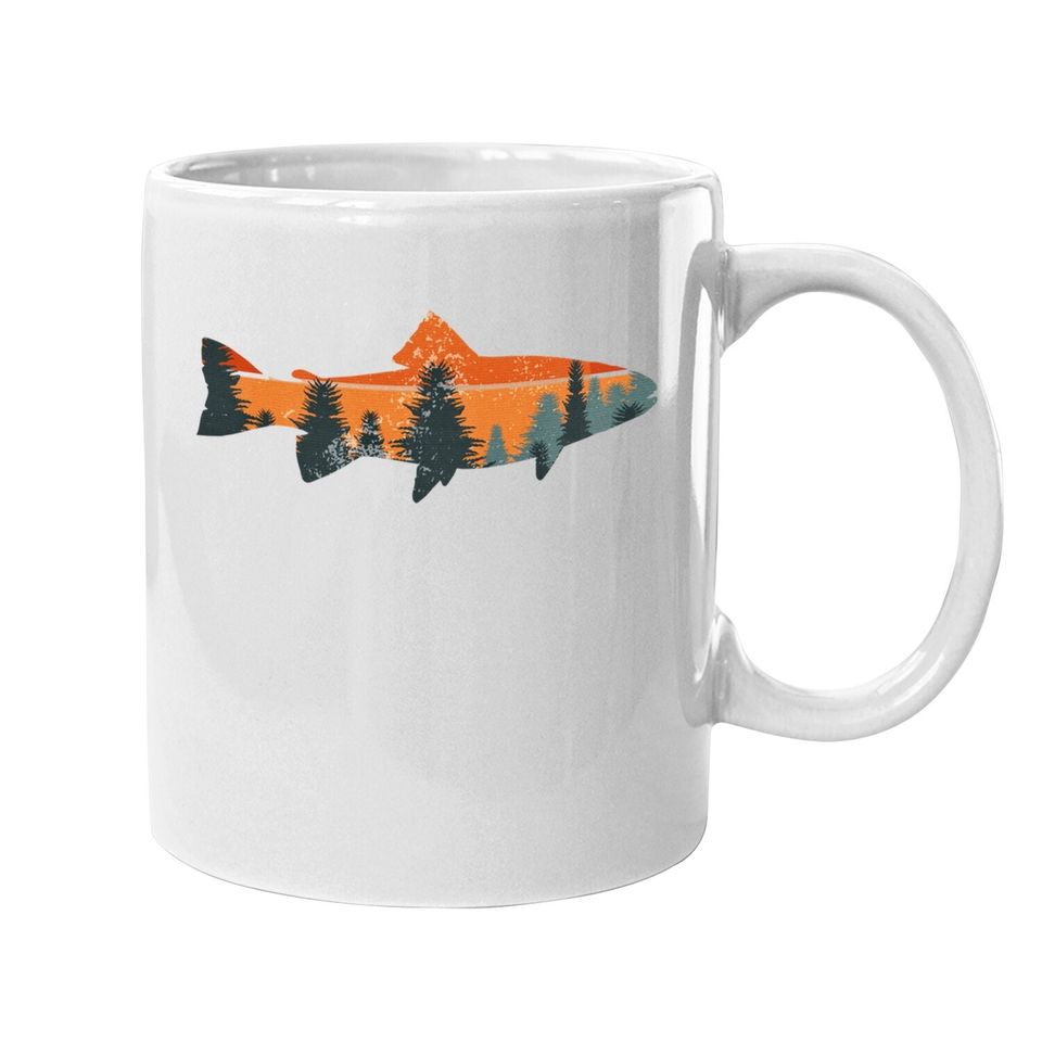 Trout Fly Fishing Nature Outdoor Fisherman Gift Coffee Mug