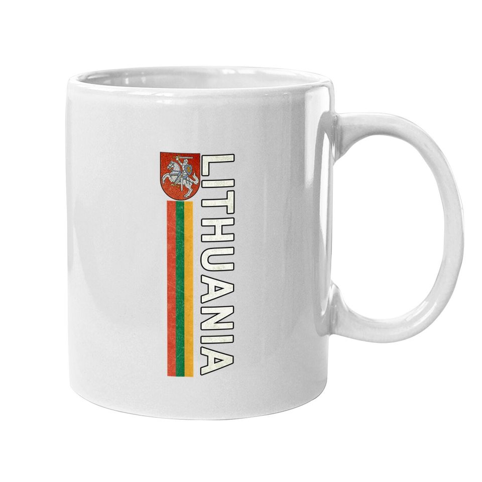 Lithuania Sporty Flag And Lithuanian Emblem Coffee Mug