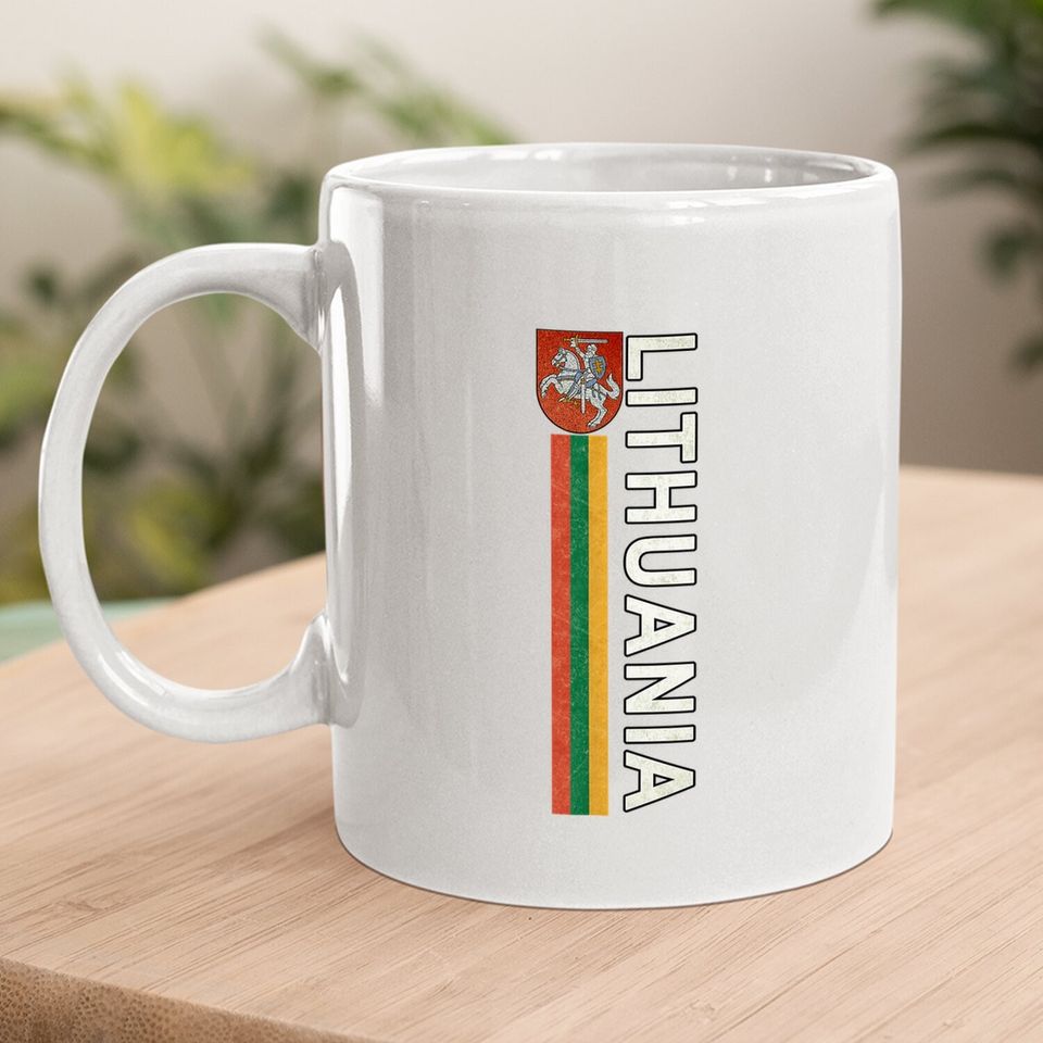 Lithuania Sporty Flag And Lithuanian Emblem Coffee Mug