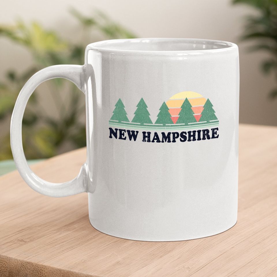 New Hampshire Nh Vintage Retro 70s Graphic Coffee Mug