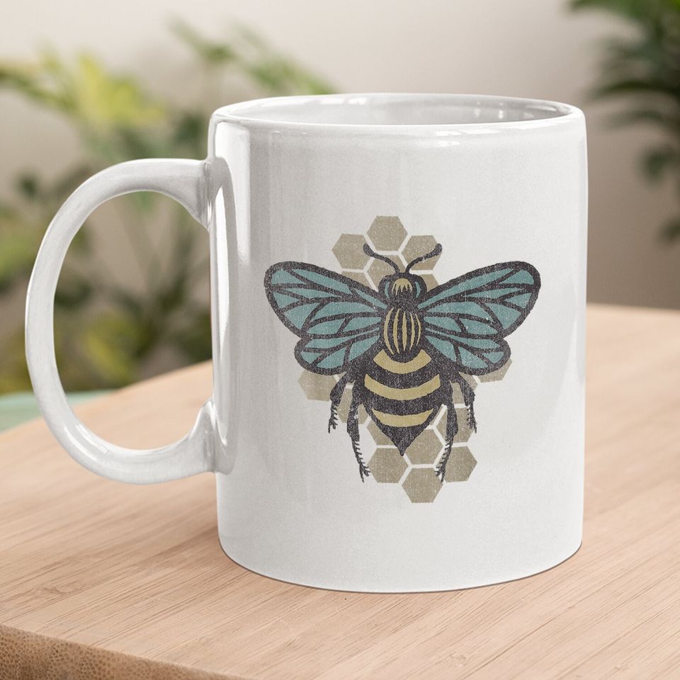 Retro Beekeeper Coffee Mug - Vintage Save The Bees Bumblebee