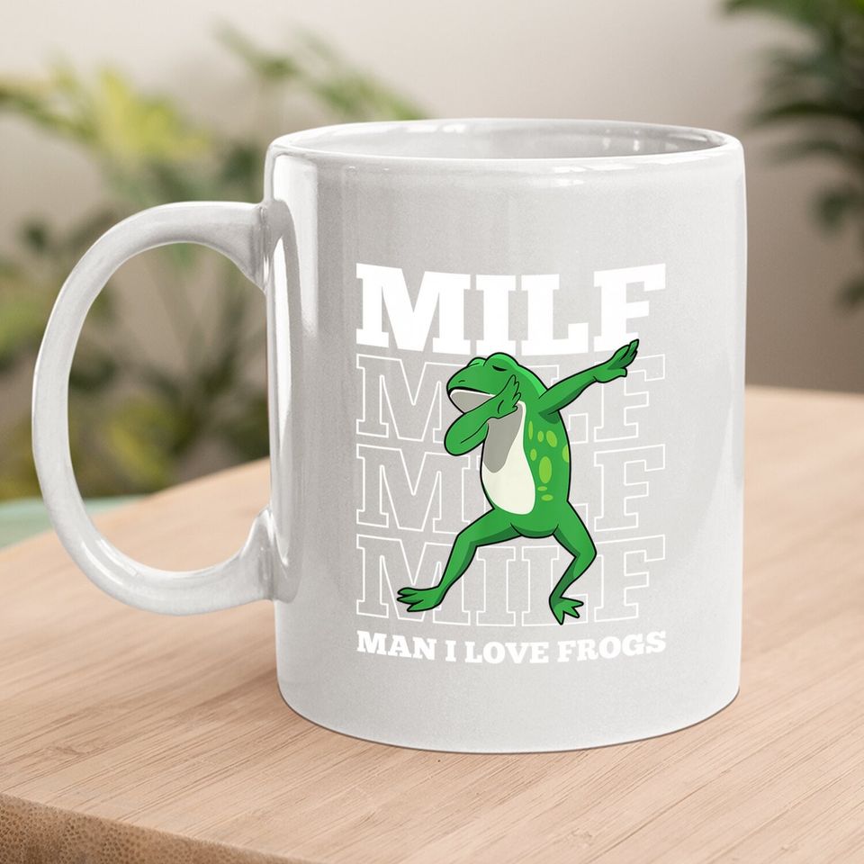 I Love Frogs Dabbing Amphibian Coffee Mug