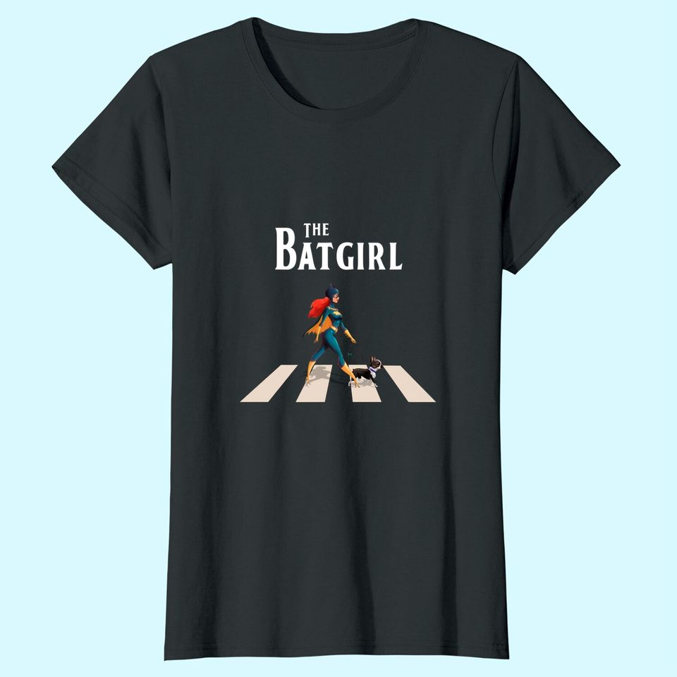 The Batgirl With Dog Superhero T Shirt