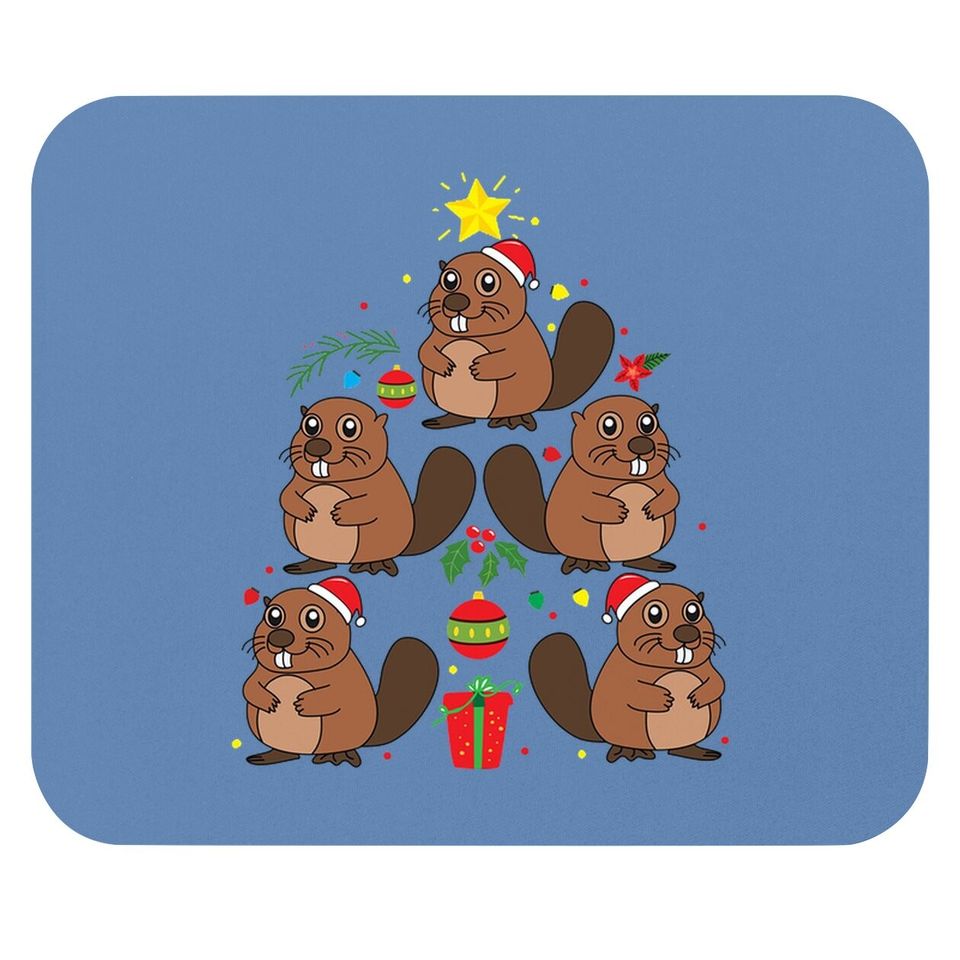 Beaver Christmas Ornament Tree Classic Mouse Pads