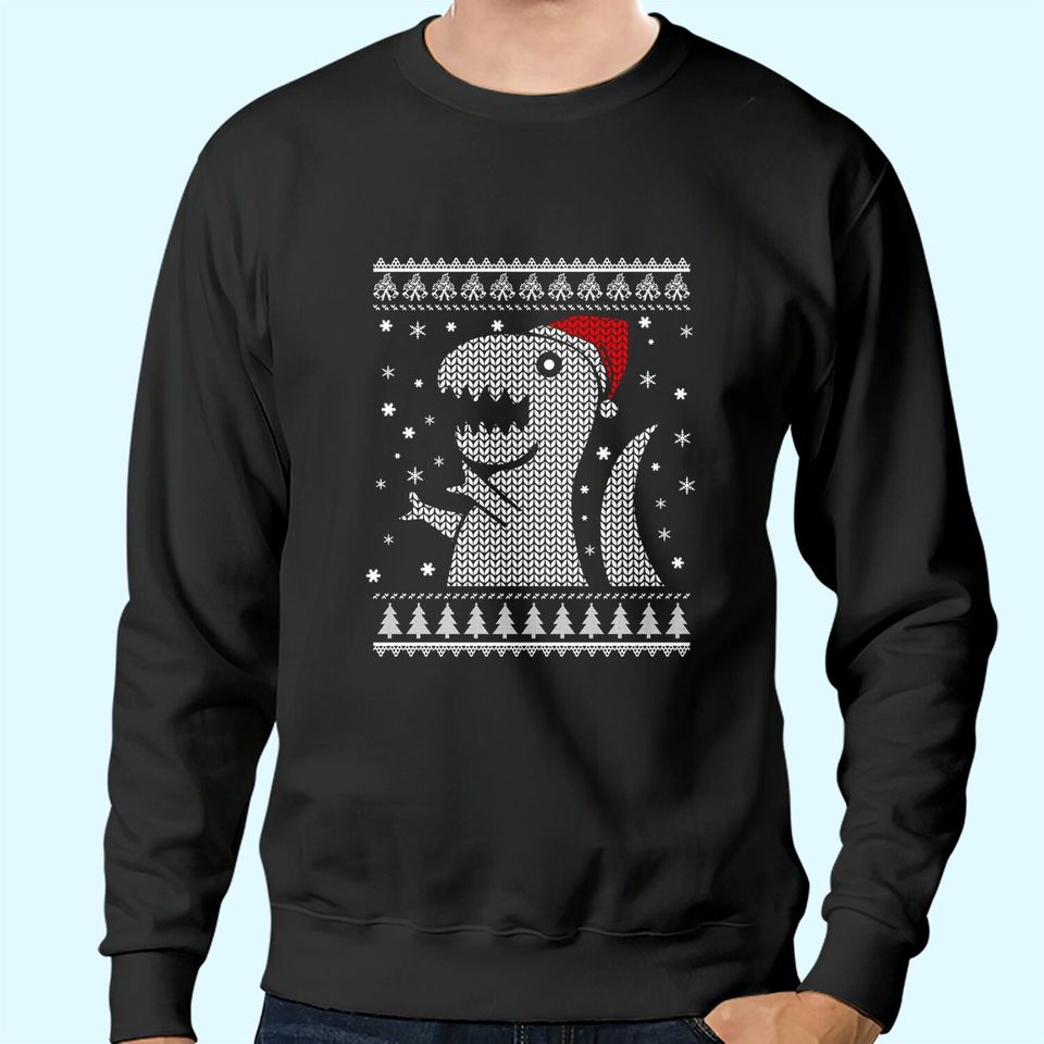 Christmas Dinosaur Ugly Classic Sweatshirts