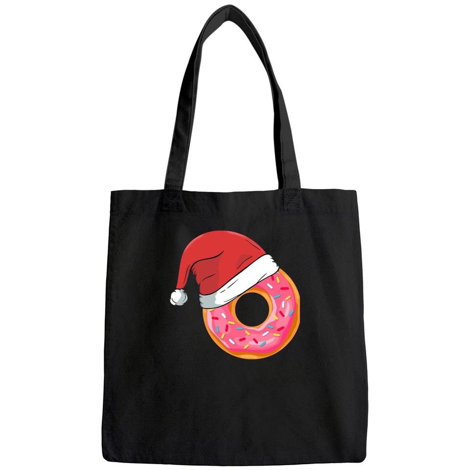 Funny Donuts Santa Claus Christmas Holiday Bags