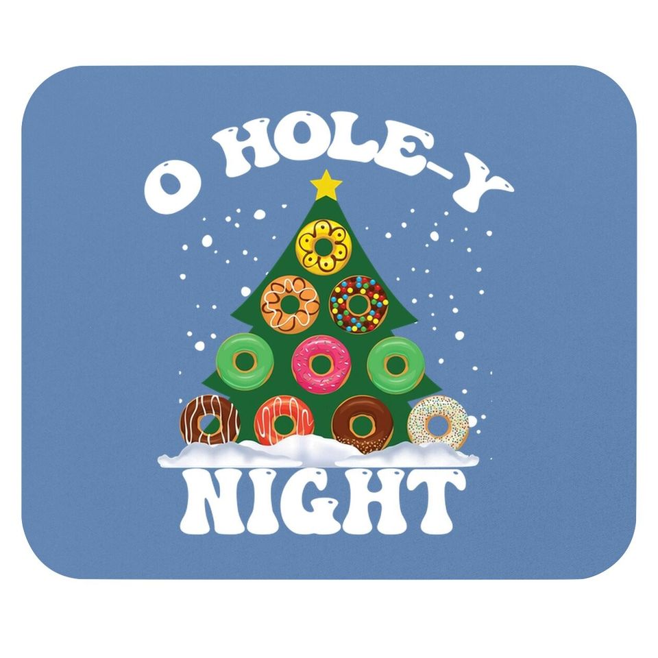 O Holy Night Funny Donuts Christmas Mouse Pads